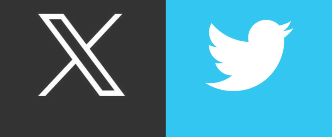 twitter X and Blue bird